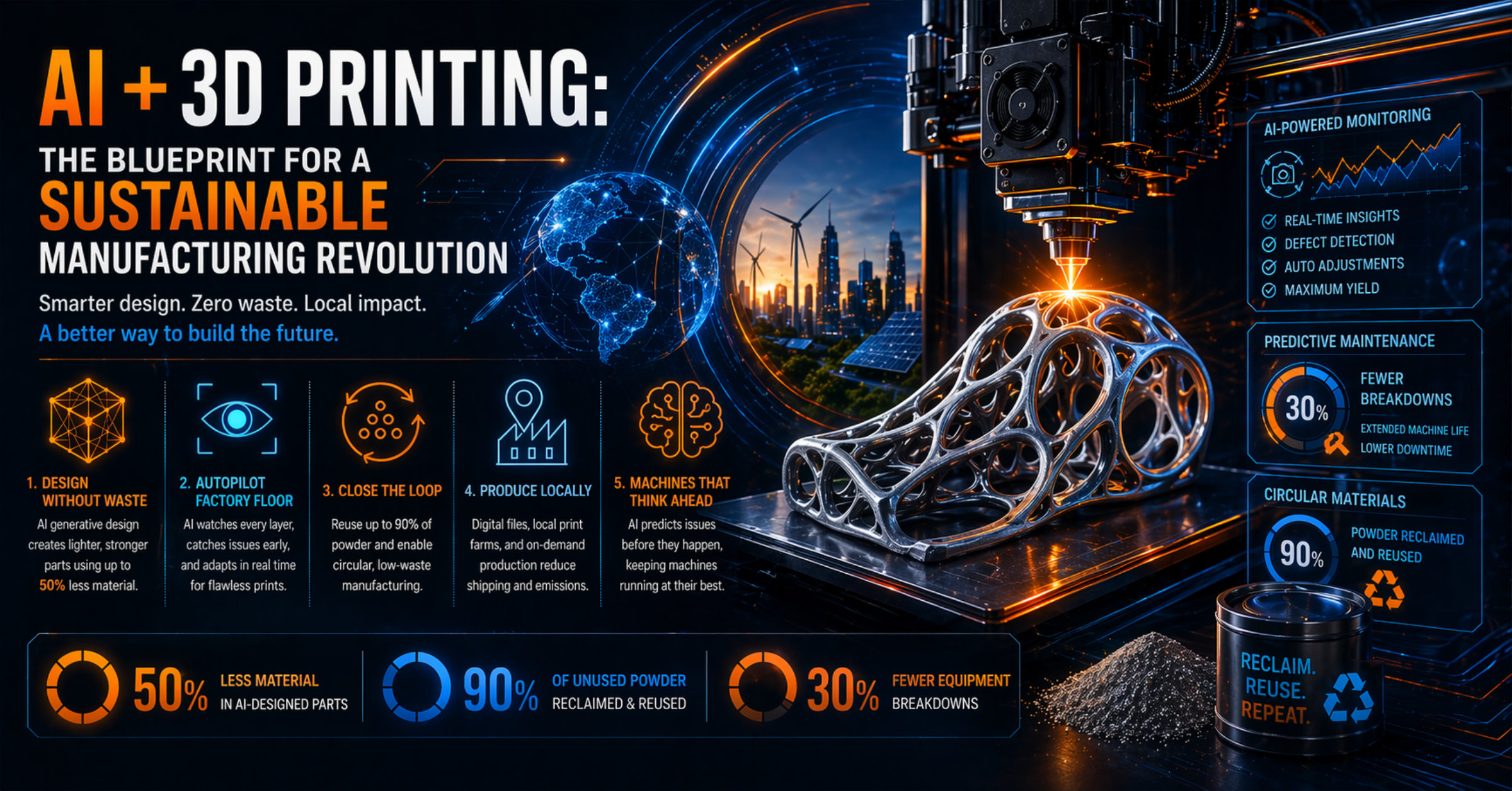 AI + 3D Printing: The Blueprint for a Sustainable Manufacturing Revolution