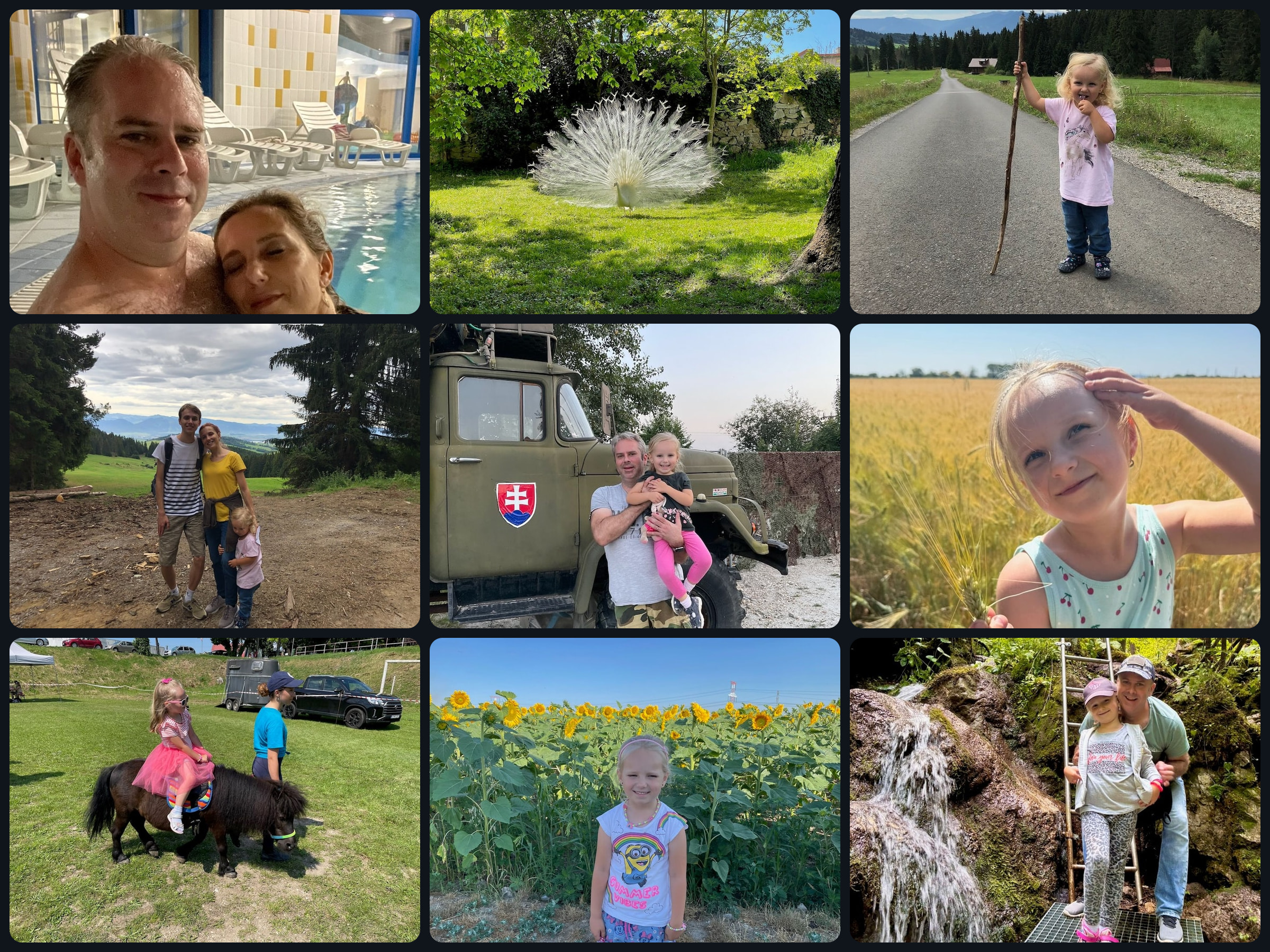 Collage of Slovak nature, gardens and countryside