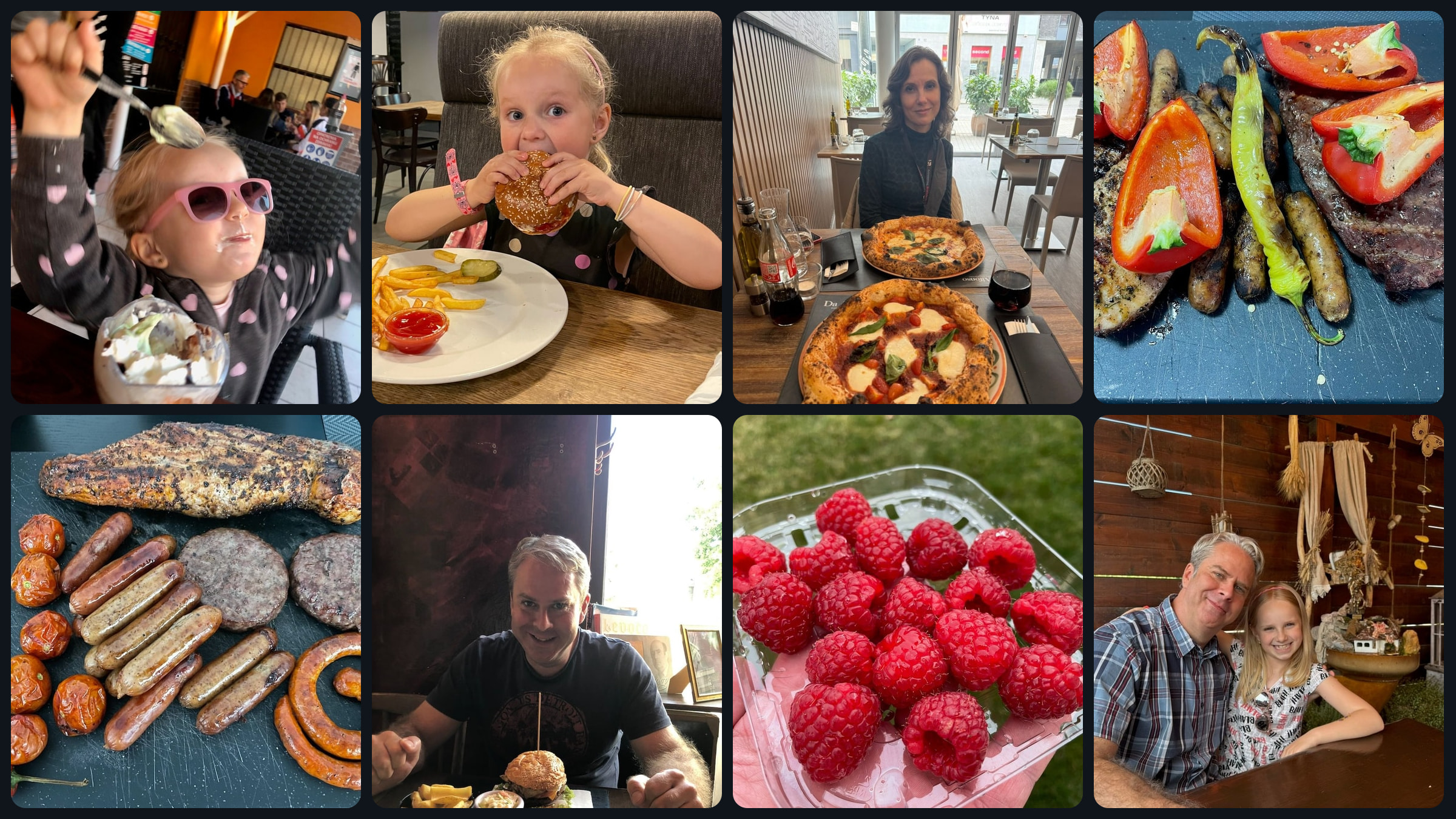 Food collage from European and Slovak family life